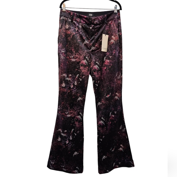 NWT Scotch & Soda Velvet High-Rise Flared Trousers Size 30x32 - Picture 2 of 9